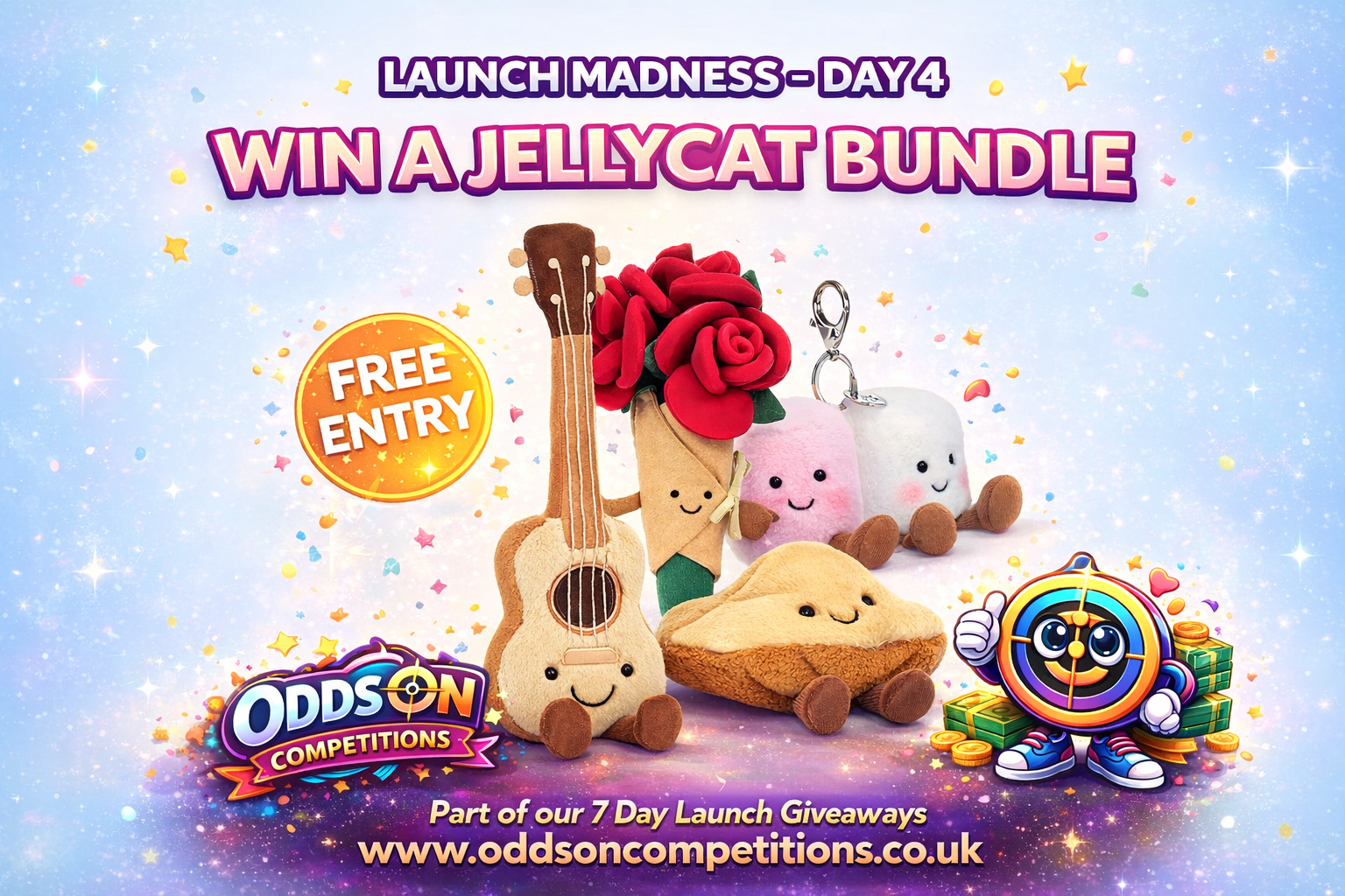 🧸 Launch Madness Day 4 – Win a Jellycat Bundle – FREE Entry
