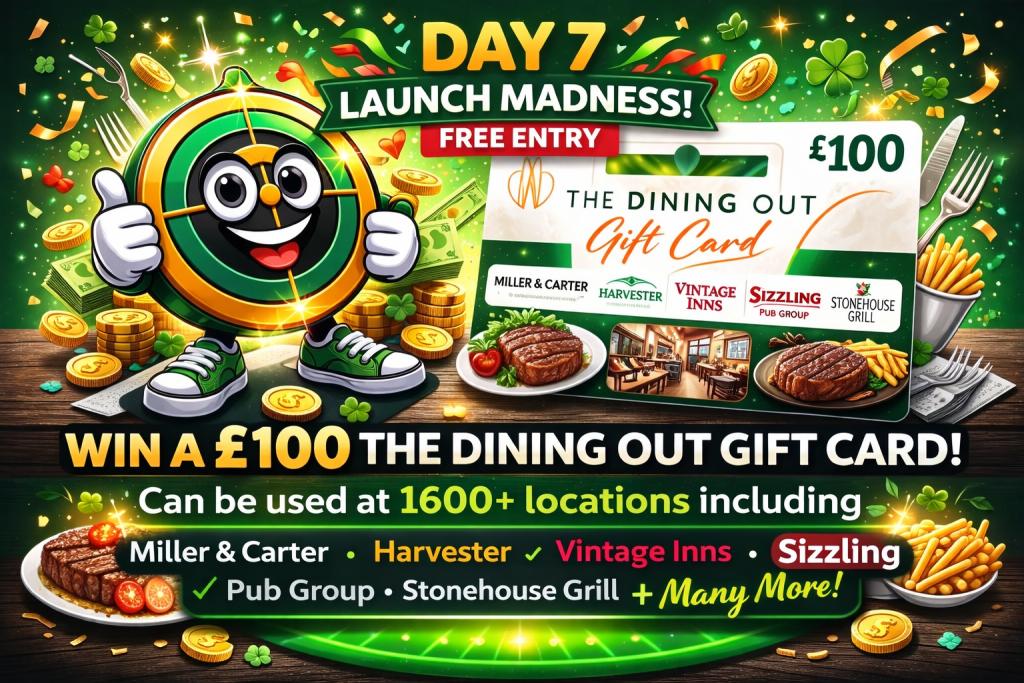 🍴Day 7 Launch Madness Finale – Win a £100 Dining Out Gift Card (Free Entry)