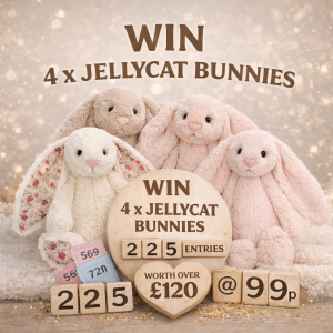 👉 Win 4x Jellycat Bunnies Bundle (Worth Over £120!) – 99p Entry