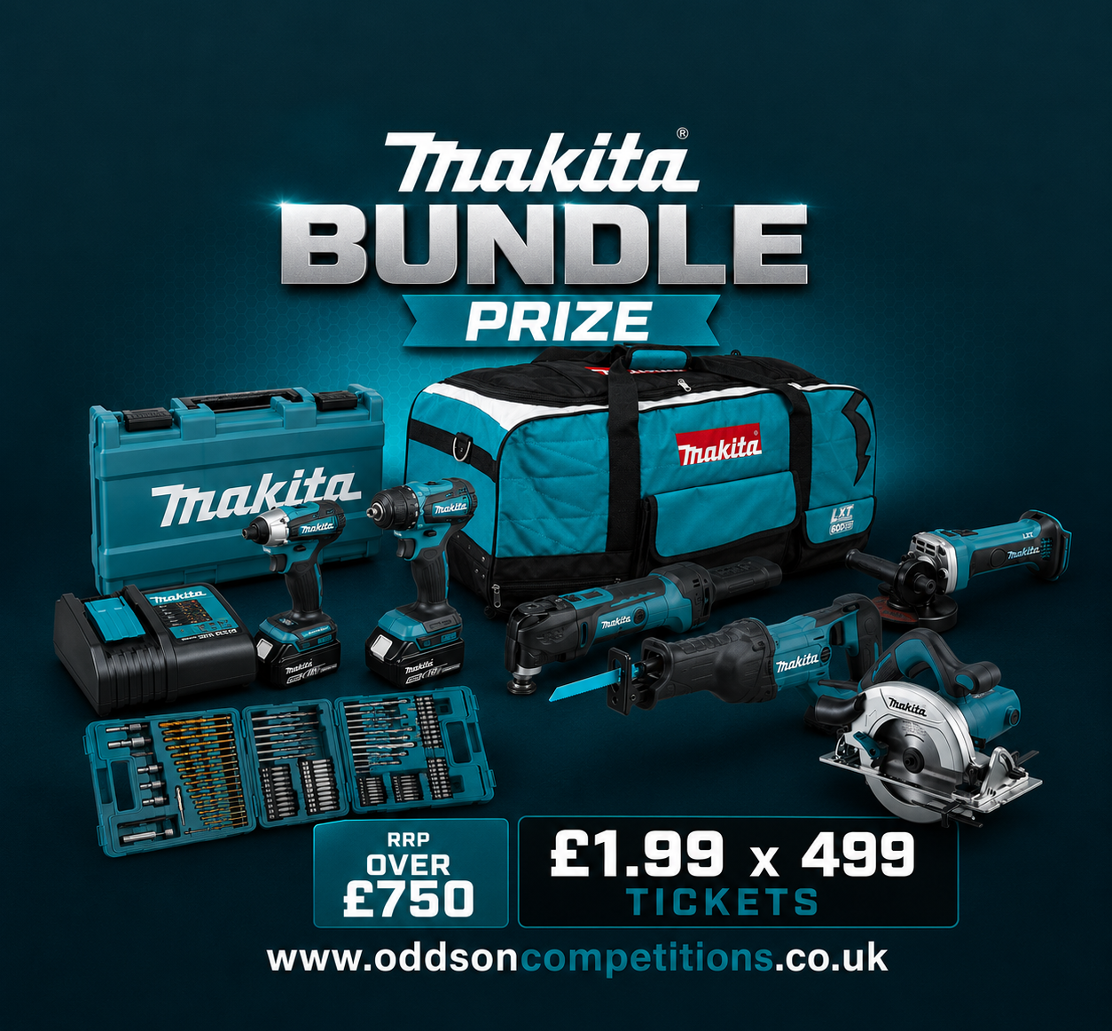 Makita Power Tool Bundle Worth Over £750 – £1.99