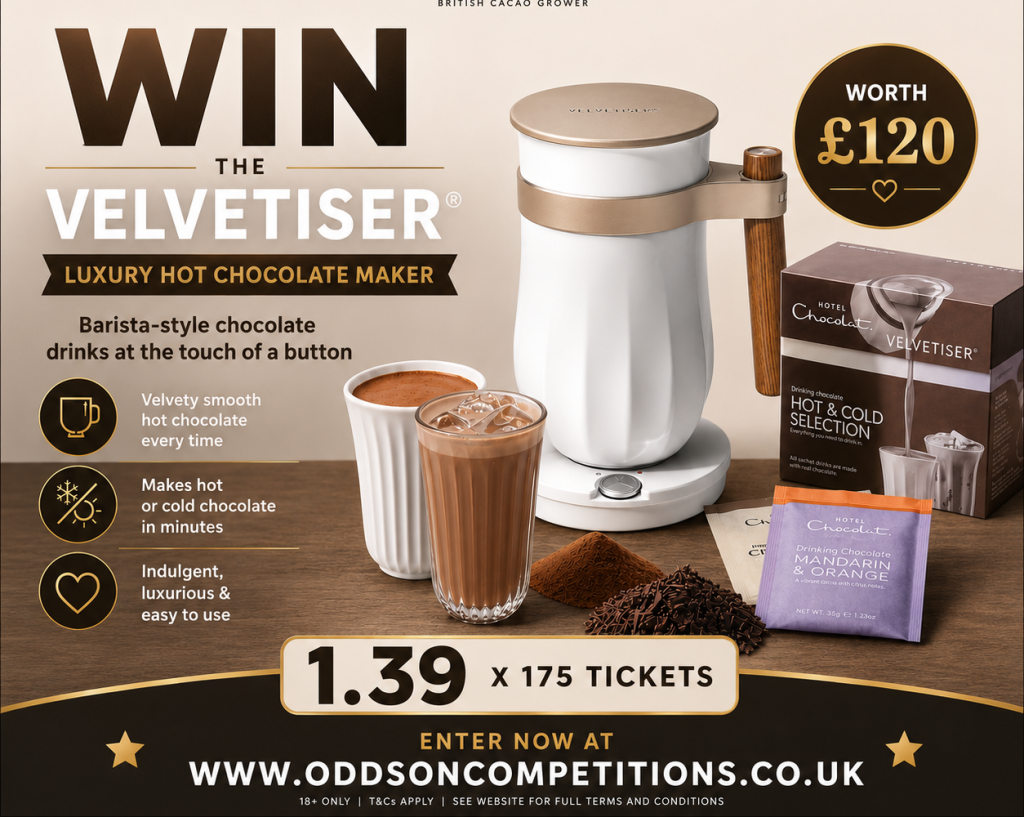 Win this Hotel Chocolat Velvetiser Luxury Hot Chocolate Maker 0 Only £1.39