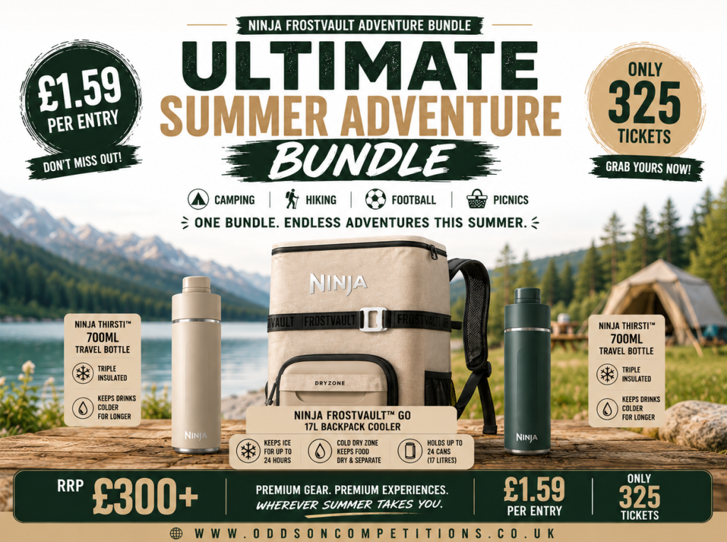 Ninja FrostVault™ Adventure Bundle – Backpack Cooler & 2 Thirsti Bottles | £1.59