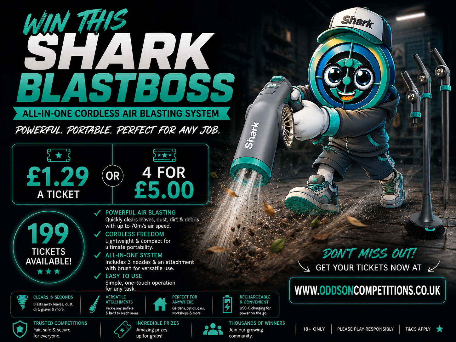💨🦈 WIN A SHARK BLASTBOSS ALL-IN-ONE CORDLESS AIR BLASTING SYSTEM! 🦈💨