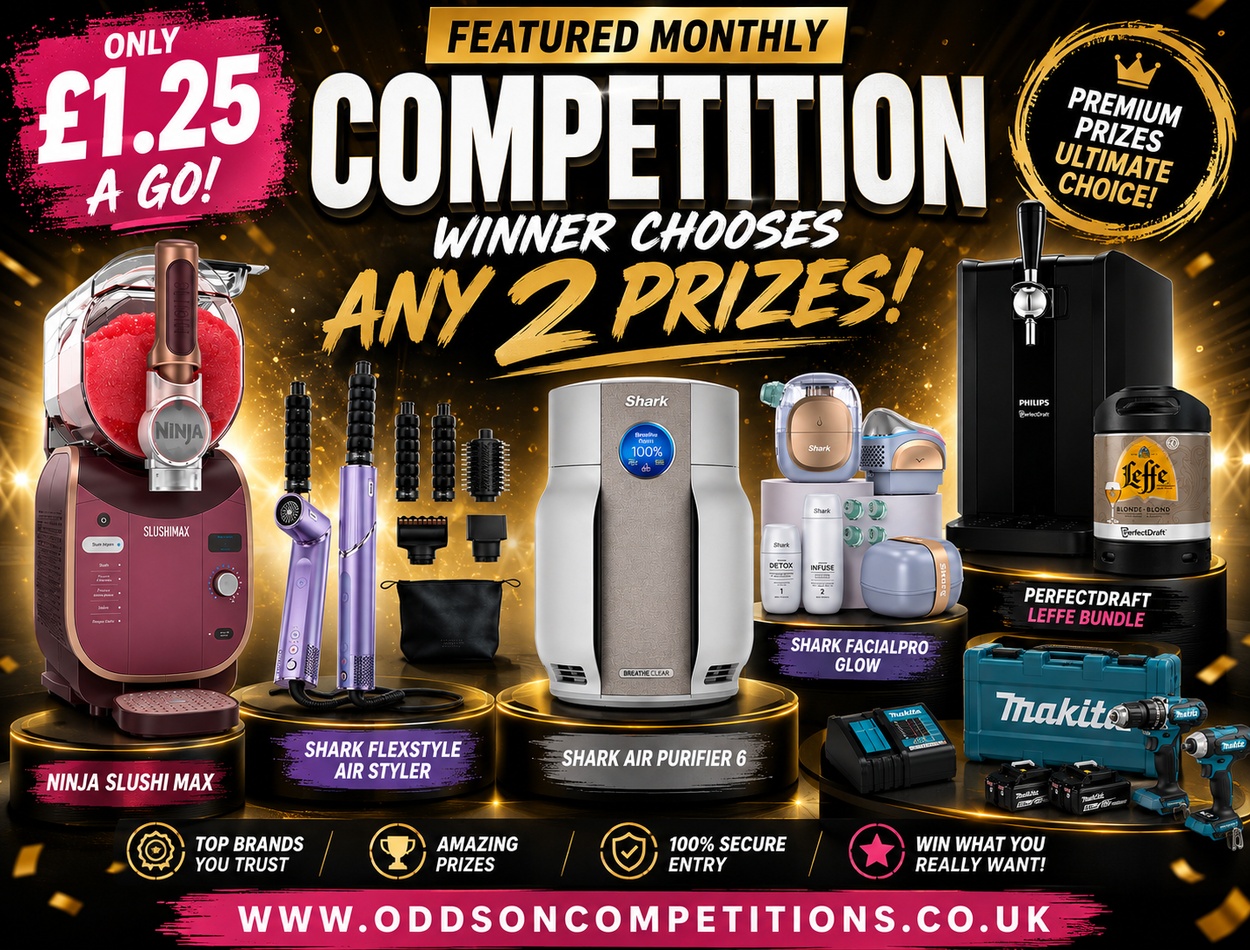 🏆 MONTHLY FEATURED COMP | WINNER CHOOSES ANY 2 PRIZES! 🏆£1.25 Per Ticket