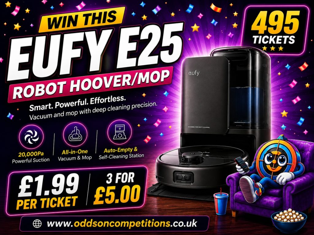🤖✨ WIN A EUFY E25 ROBOT HOOVER/MOP! 🧹💦