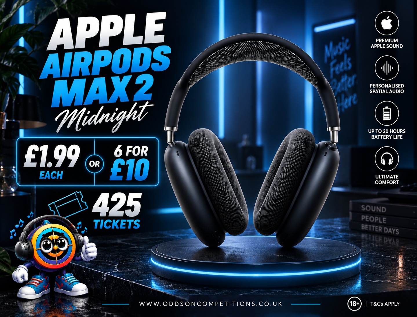 🎧 WIN APPLE AIRPODS MAX 2 – MIDNIGHT 🖤