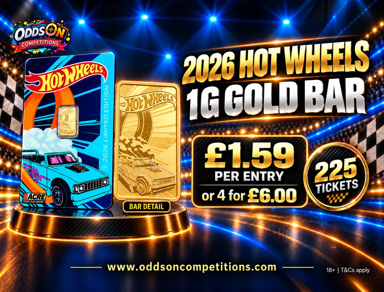 🏁 Big Collector Appeal. Win a 2026 Hot Wheels™ 1g Gold Bar!